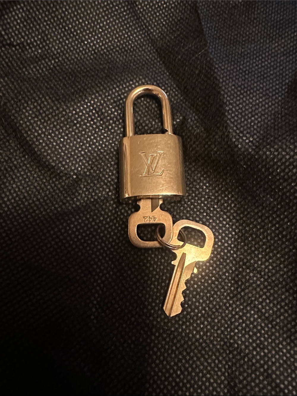 Louis Vuitton Gold-tone Padlock with 2 Keys-442 - Picture 2 of 3